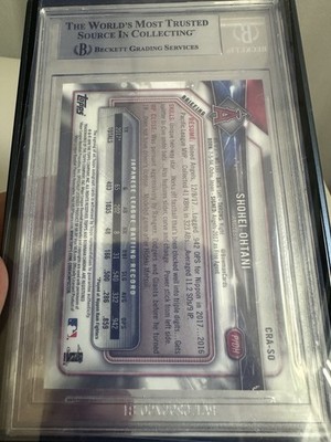 2018 Bowman Chrome SHOHEI OHTANI BLUE REFRACTOR AUTO #/150 BGS 9