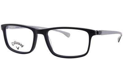 Callaway Jawbone BLK Eyeglasses Men's Black Full Rim Rectangle Shape 55mm
