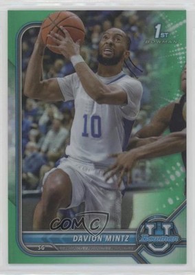 2021-22 Bowman U Aqua Refractor 15/250 Davion Mintz #45 1u6