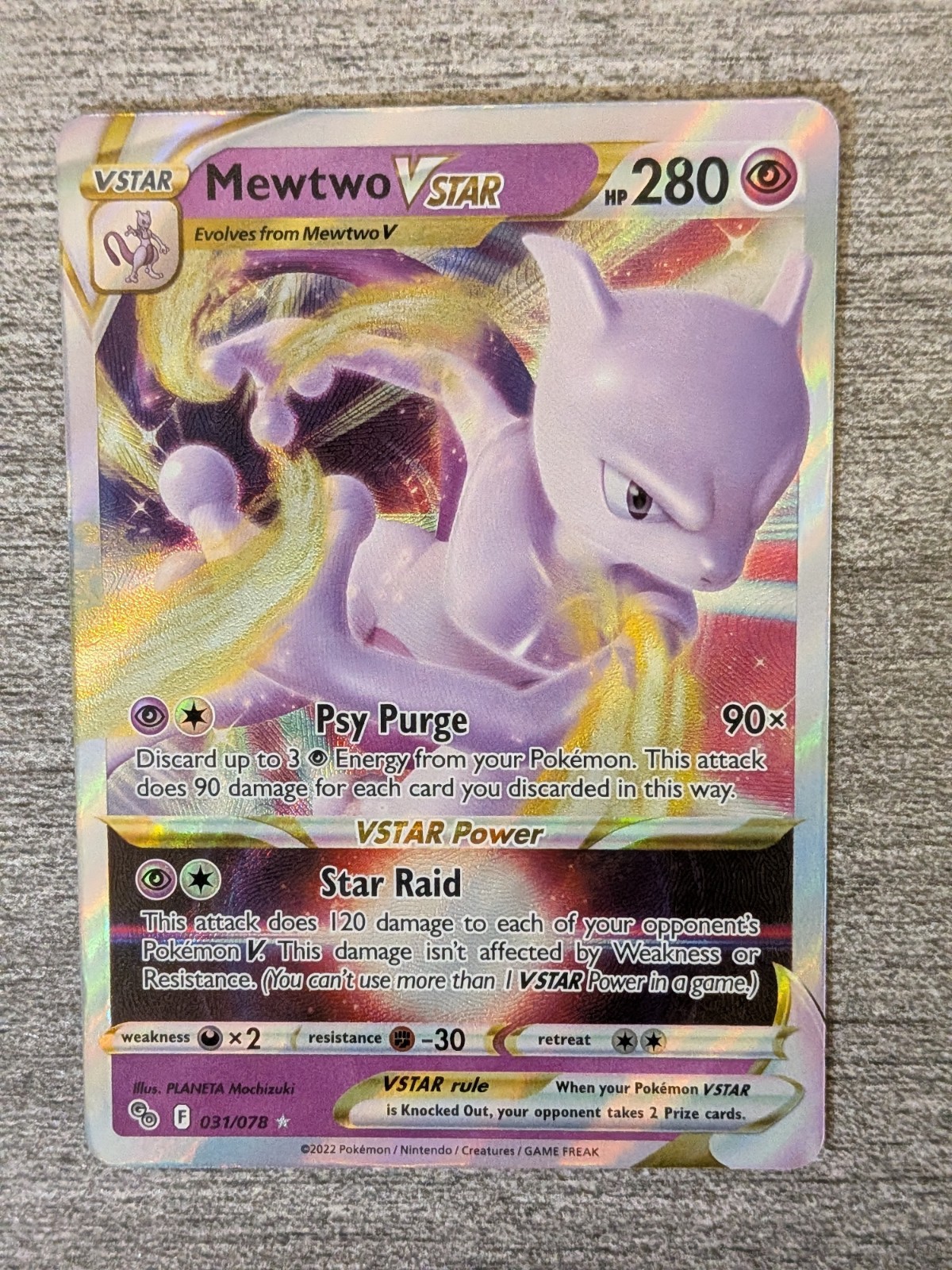 Pokémon TCG Mewtwo VSTAR 31/78 Ultra Rare Holo - DC53