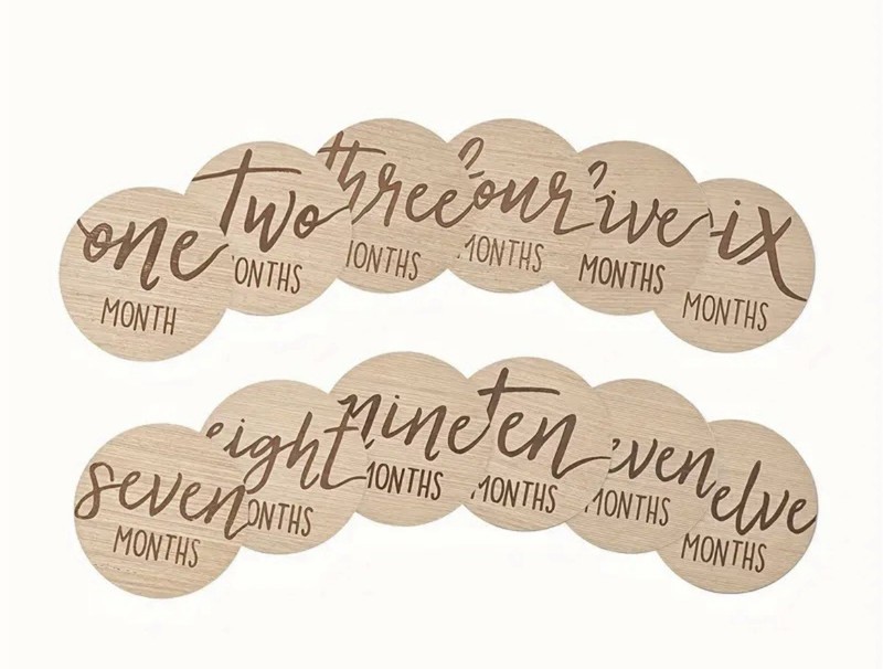 baby monthly milestone Wood Circles