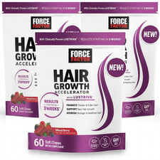 Force Factor Hair Growth Accelerator Soft Chews, Hair Growth Vitamins for Women
