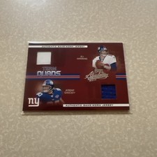 2005 Playoff Team Quads Game Used /50 Manning, Strahan, Barber, Shockey Giants