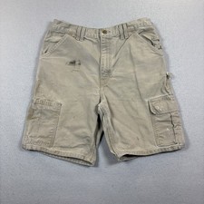 Vintage Carhartt B81 Khaki Canvas Carpenter Cargo Shorts Size 30 Y2K Skater