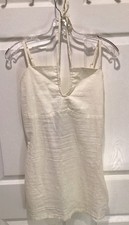 Cream Cross Front Ruched Dress Women's Size 4