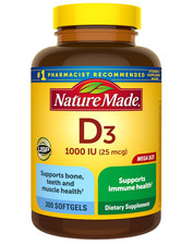 Nature Made Vitamin D3 1000 IU 25 mcg , Vitamin D Supplement for Health 300ct