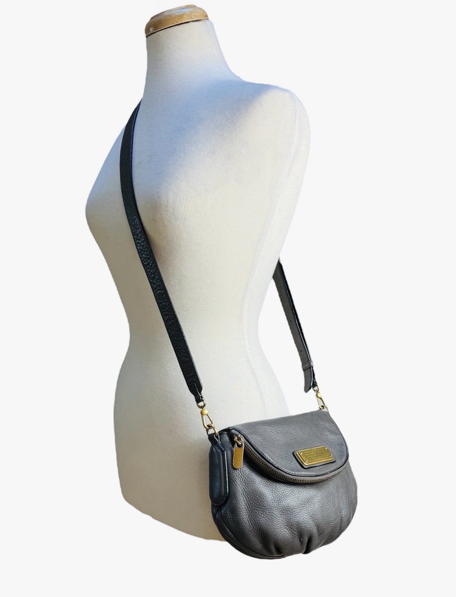 MARC BY MARC JACOBS Classic Q NATASHA Gray Crossbody Shoulder Bag