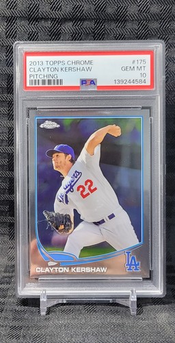 💎 2013 Topps Chrome Clayton Kershaw PSA 10 Gem 💎