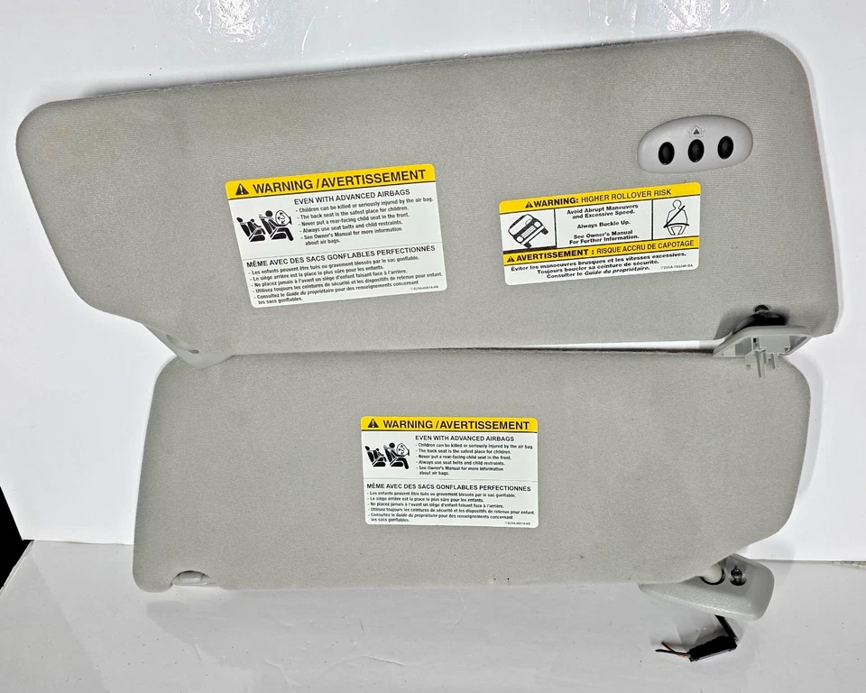 06 2006 LINCOLN LT SUN VISOR LEFT DRIVER Right Passenger SET TAN ILLUMINATED Foto 2 de 4