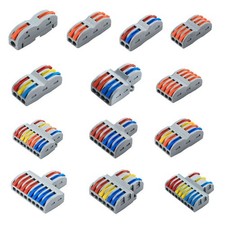 Electrical Wire Cable Connectors Compact Series Reusable 2/3 In 2/3/4/6/9 Out UK