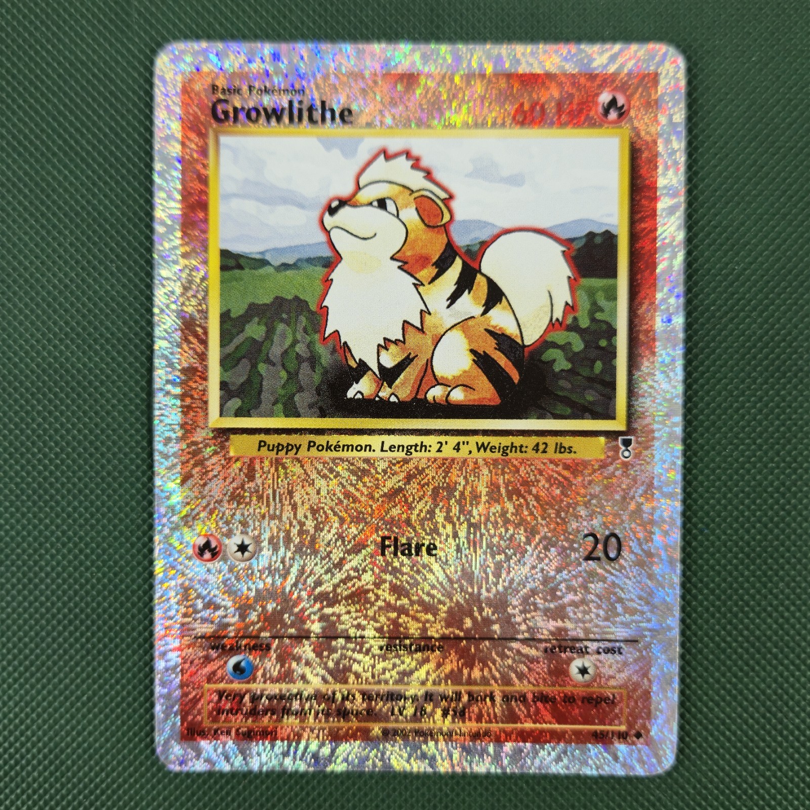 Growlithe 45/110 Legendary *Collection* Reverse Holo 2002 Pokemon Card