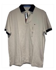 Tommy Hilfiger Men's Flag Placket Collar Short Sleeve Polo Small Desert Sky NWT