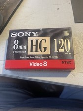 NEW SEALED Sony 8mm Video 8 HG 120 Min. Video Cassette P6-120HG
