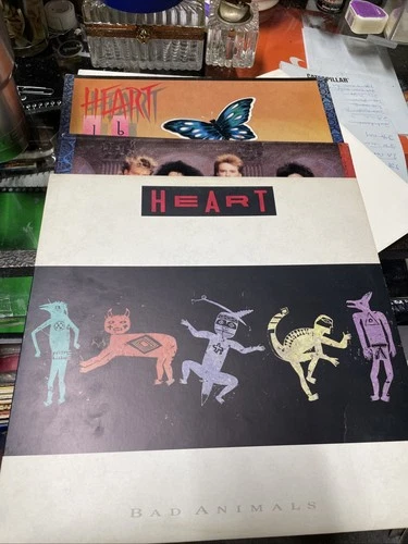 Original 1987 Heart Bad Animals Self Titled 1985 Dog & Butterfly 1978 Vinyl Lot