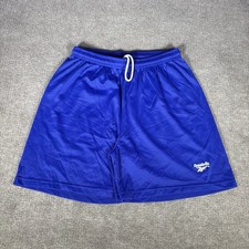 Vintage Reebok Shorts Mens Large Blue Purple Mesh Athetic Gym 90s Made In USA