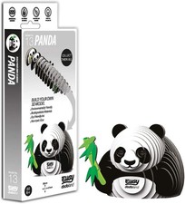 Image of EUGY 3D Panda Model - Children's Eco Cardboard Animal Craft Kit