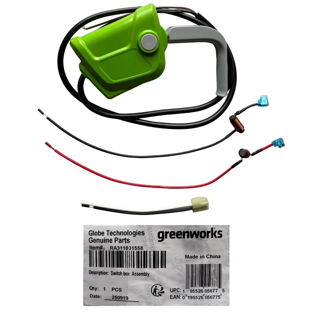 GREENWORKS INTERRUTTORE SWITCH AVVIAMENTO RICAMBIO 311031558 TOSAERBA G40LM35