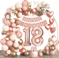 Deko 18 Geburtstag MäDchen, Aivatoba 18. Geburtstag Deko Rose Gold Luftballons 1