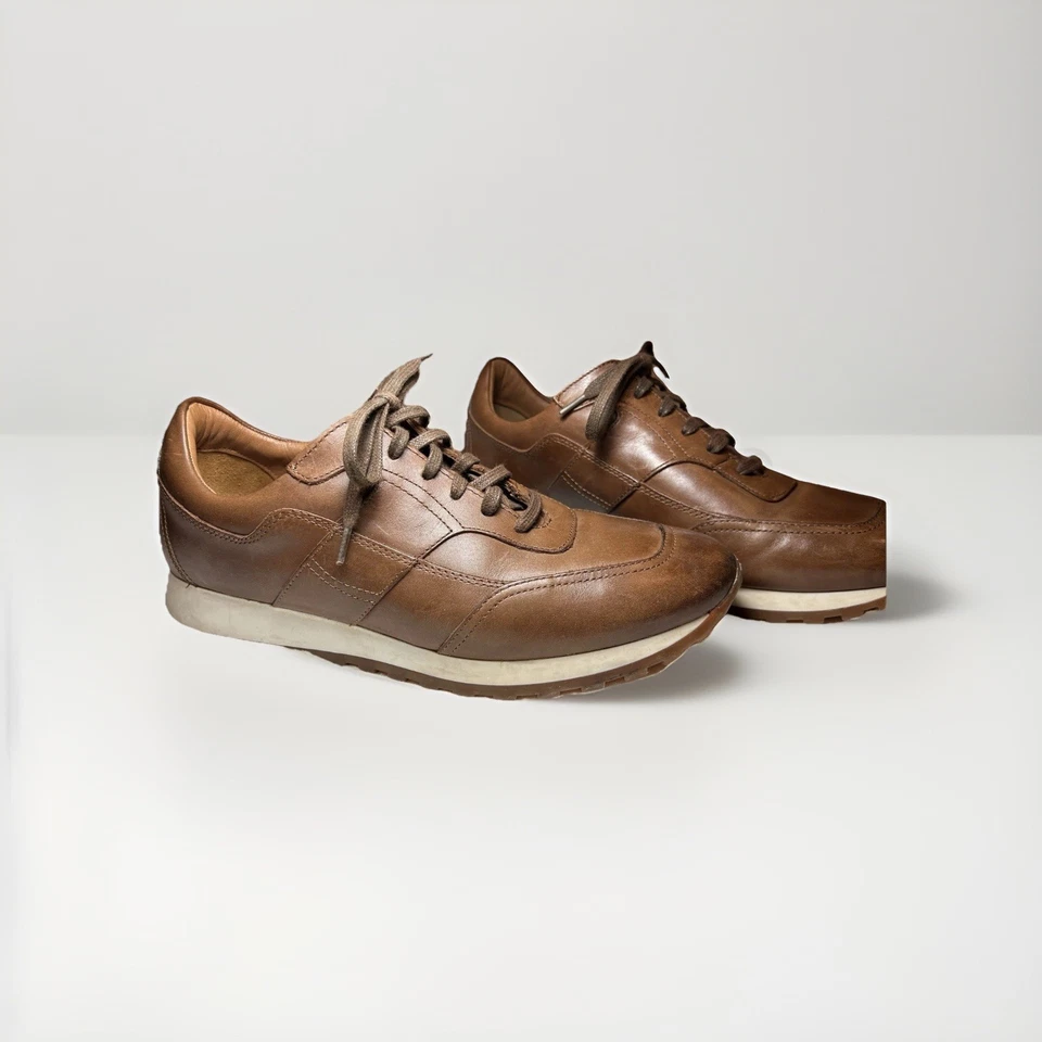 Zapatillas Bacco Bucci Studio Zapatos para Hombres 11 Marrón Cuero Piel de Oveja Plantilla Informal Foto 4 de 4