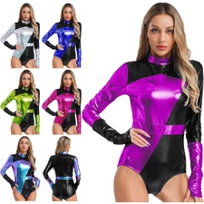 Women Color Block Jumpsuit Fashionable Look Fashion Club Wear Bar Clubs Glossy