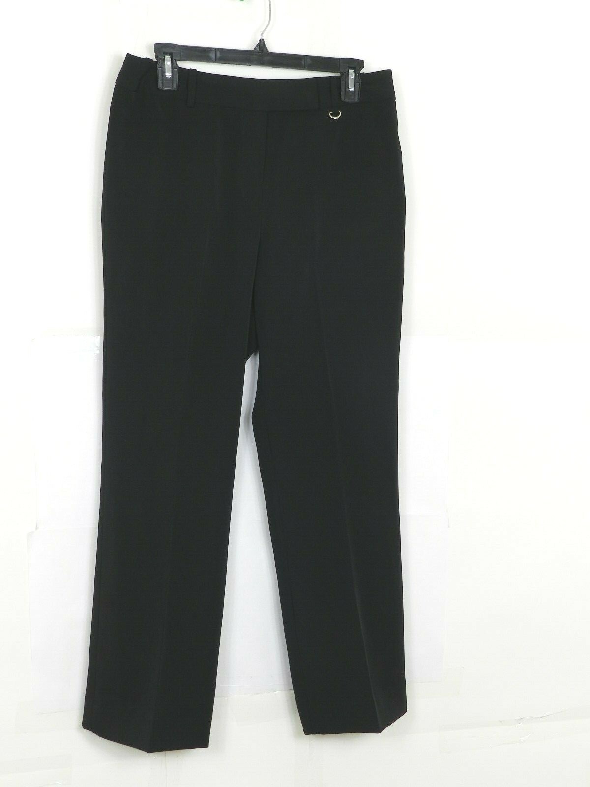 LARRY LEVINE Womens Black Dress Pants Size 8 Petite Straight Fit eBay