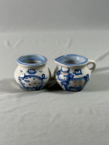 Vtg M.A. Hadley Mini Cream & Sugar Cow Pig