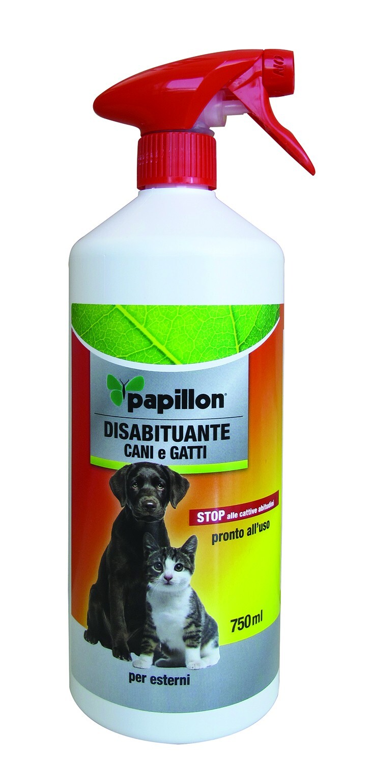 DISABITUANTE PER CANI E GATTI 750 ML. PAPILLON PER INTERNI ED ESTERNI