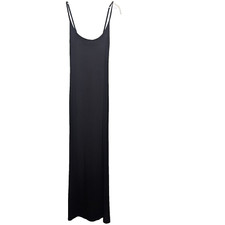 Mietta Leisure Women's Dress Slip Stretch Black Long Maxi Fitted L AU10 12 US6 8