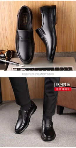 Shoes Men Loafers Genuine Shoes Classic Soft Leather Breathable Men Shoes Flat - Picture 9 of 23