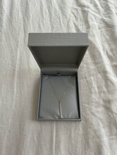 1/5 CT. T.W. Diamond Linear Bar Necklace in 10K Gold - 16"