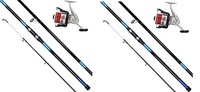2 X Oakwood 14 Ft Beachcaster Rods Beach Caster Surf Rods & Reels Sea Fishing 2 X Oakwood 14 Ft Beachcaster Rods Beach Caster Surf Rods & Reels Sea Fishing