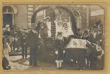 Carte Photo card RPPC char cavalcade fête carnaval ph0338