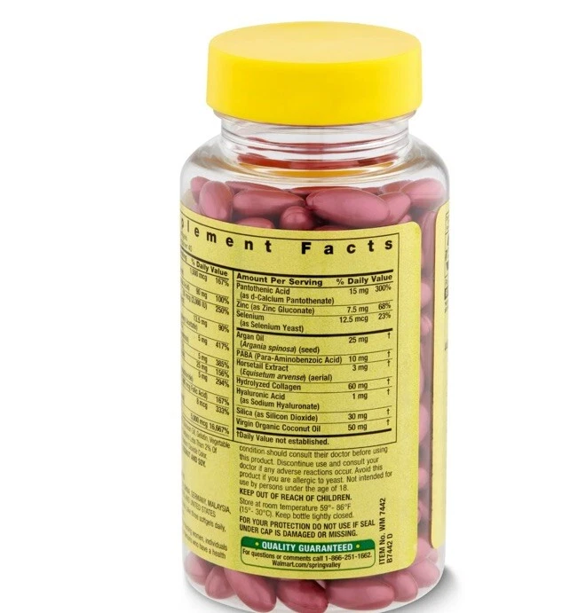 Hair, Skin And Nails Dietary Supplements Softgels, 5000 Mcg Biotin, 120 Ct - Image 3 of 4