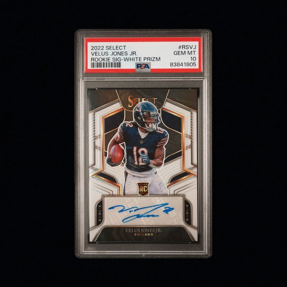 Velus Jones Jr. Panini Select Rookie Signatures #RSVJ White