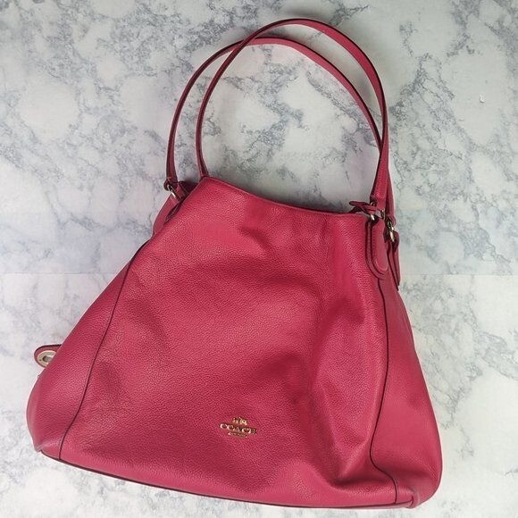 Coach Pink Leather Shoulder Bag Gem