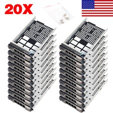 Lot of 20 3.5" Hot Plug SAS Hard Drive Tray Caddy Sled For Dell R720 R720xd R710