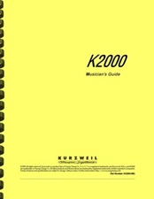 Kurzweil K2000 MUSICIAN'S GUIDE
