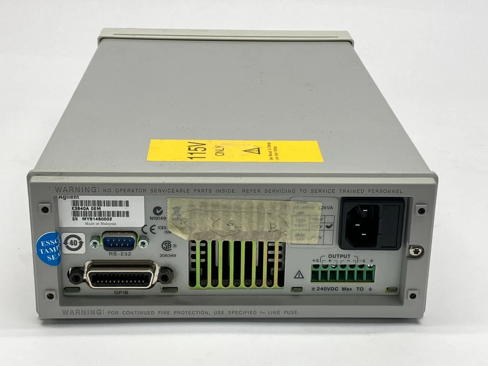 Agilent E3640A DC Power Supply 0-8V, 3A / 0-20V, 1.5A - Image 4 of 4