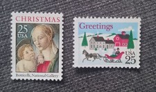 Set completo francobolli USA usati: Natale 1988