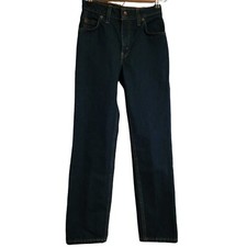 Levis 505 Classic Fit Dark Wash Blue Denim Jeans Boys Size 12 Waist 26