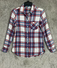 Old Navy Women's Long Sleeve Button Down Classic Flannel Shirt Multiple Color XS