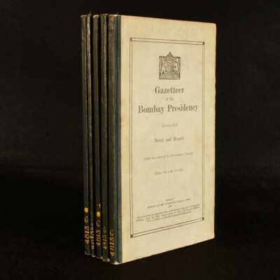 1926-1927 5 vols Gazetteer of the Bombay présidence officiel gouvernement presse centrale B...