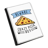 Beware VerrüCkte Pizza Jungen Pass-Etui HüLle ÜBerzug Scherz Sohn Lustig Kinder