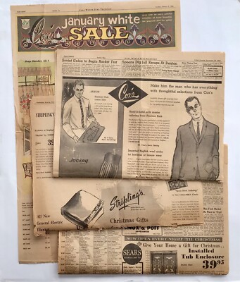 COX S STRIPLING S SEARS DEPARTMENT STORE FORT WORTH NEWSPAPER AD LOT 