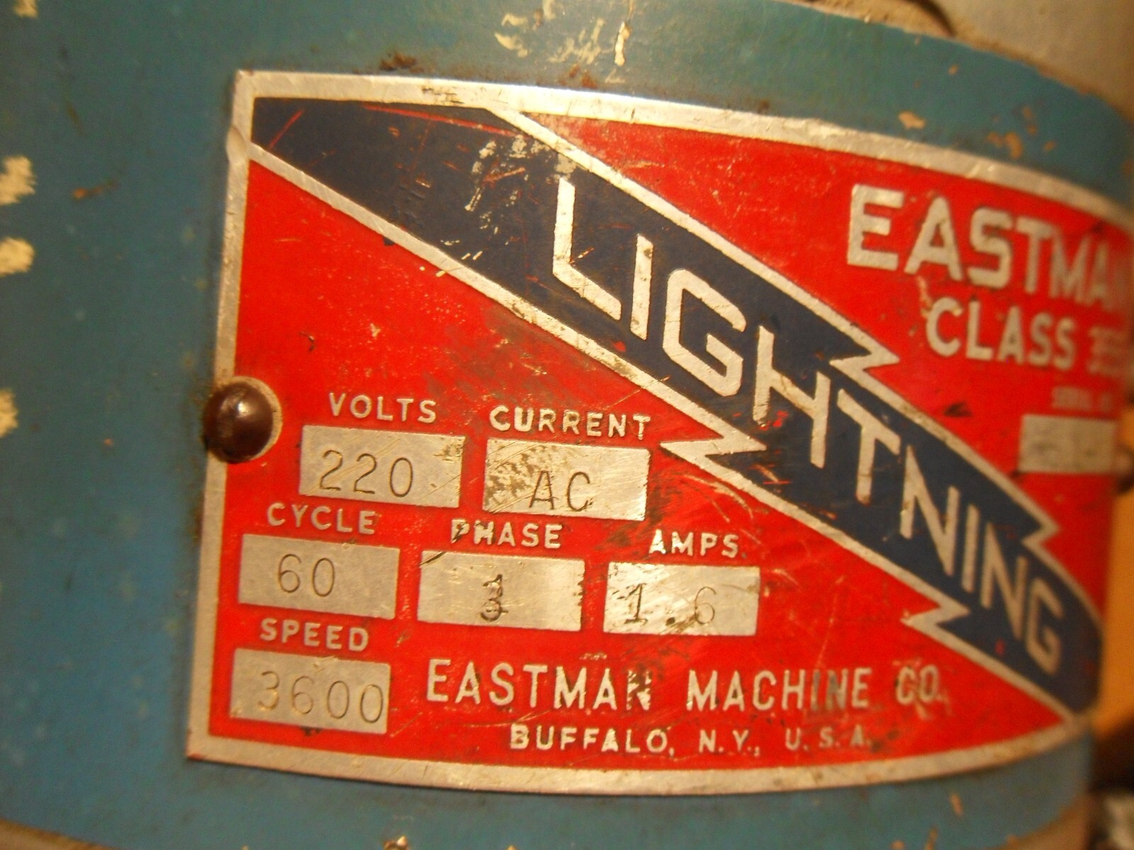 Eastman Lightning Class 355 Industrial Fabric Cutter 110 V NO POWER CORD