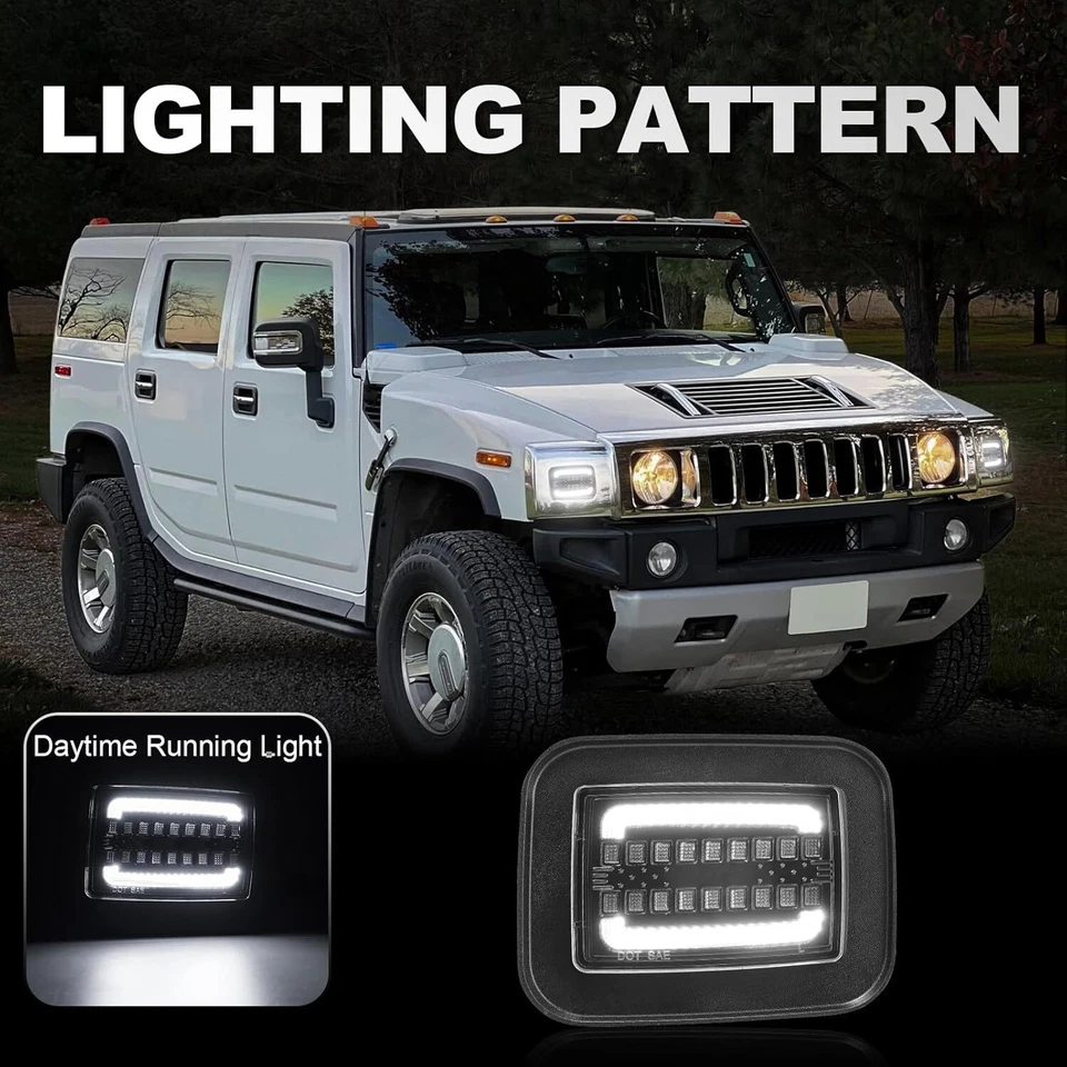 Luces LED ámbar de estacionamiento 2 piezas para Hummer H2 03-09 4 puertas luces de señal de giro de esquina Foto 3 de 4