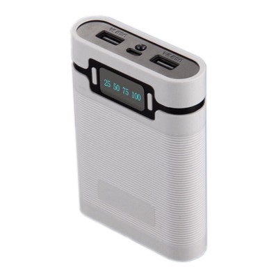 Dual USB Ports 5V/2.5A 2000-12000mAh Power Bank DIY Case For 4*18650 Battery F