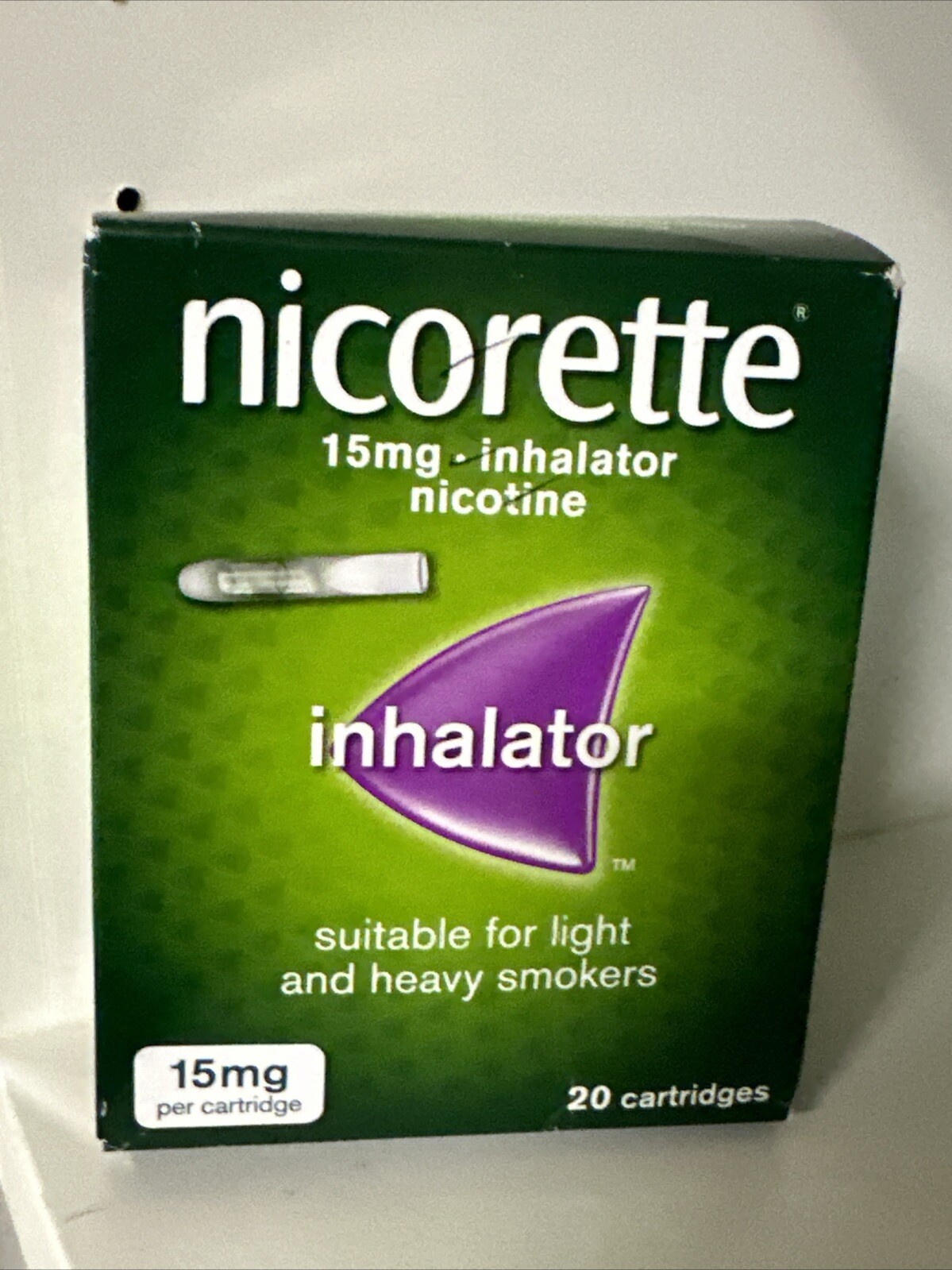 20 x Nicorette Inhalator Nicotine 15mg Cartridges - EXP: 2026/2027