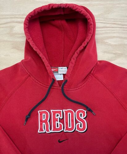 Damen Vintage Y2K Nike Cincinnati Reds Baseball Mini Swoosh Hoodie Erwachsene Large - Bild 4 von 20