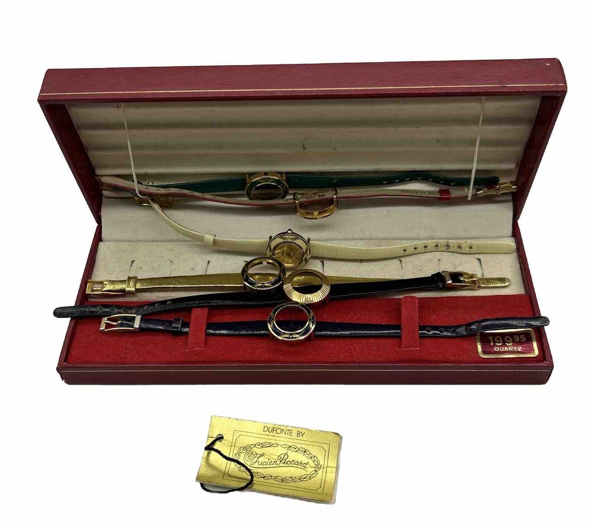 Vtg Rainbow Dufonte Lucien Piccard Interchangeable Face & Bands